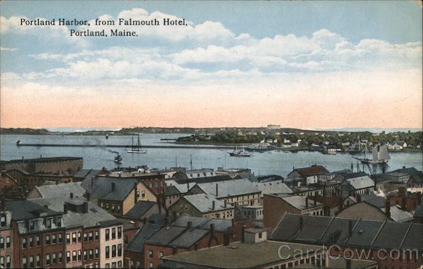 Portland Harbor, from Falmouth Hotel Maine