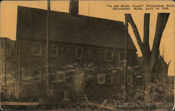 Ye old Blake House Richardson Park, Built in 1648 Dorchester Massachusetts