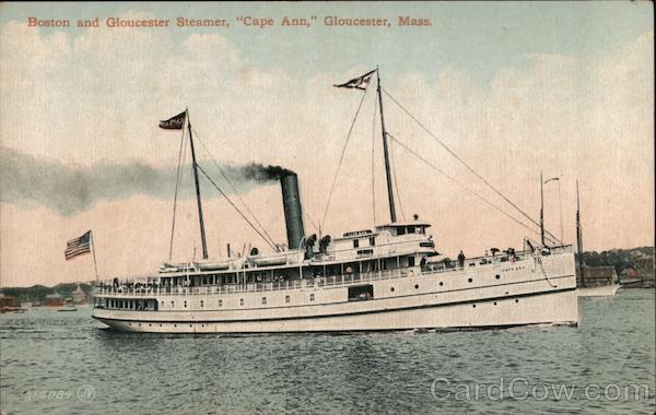 Boston and Gloucester Steamer, Cape Ann Massachusetts