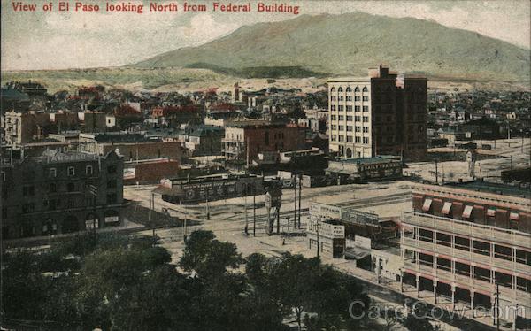 View of City Looking North From Federal Building El Paso Texas