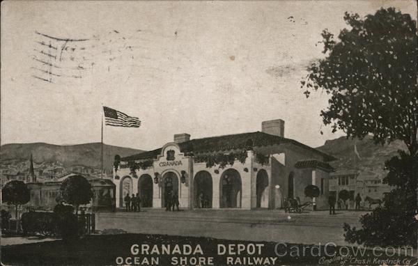 Granada Depot, Ocean Shore Railway El Granada California