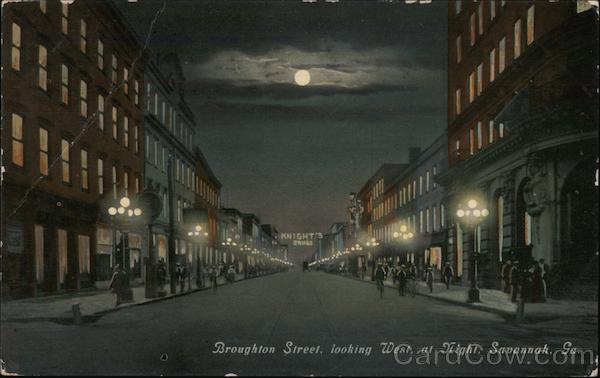 Broughton Street, Looking West Savannah Georgia