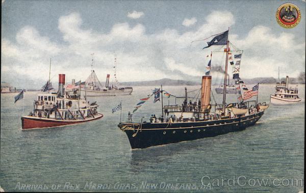 Arival of Rex Mardi Gras New Orleans Louisiana