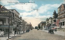 Virginia Avenue, Looking from Boardwalk Atlantic City, NJ Postcard Postcard Postcard