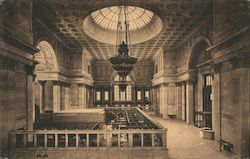 The National City Bank of New York, Banking Room Looking West Postcard