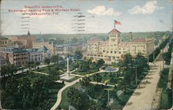 Beautiful Jacksonville, Birdseye of Heming Park and Windsor Hotel Florida Postcard Postcard Postcard