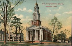 First Congregational Church Danbury, CT Postcard Postcard Postcard