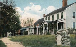 Old Mile Stone on South Street Postcard