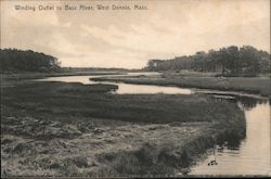 Winding Outlet to Bass River West Dennis, MA Postcard Postcard Postcard