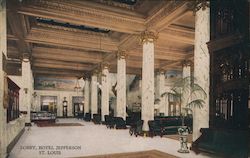Lobby, Hotel Jefferson Postcard