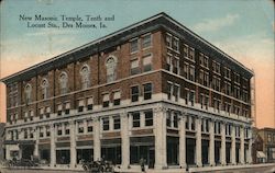New Masonic Temple, Tenth and Locust Sts. Des Moines, IA Postcard Postcard Postcard
