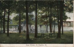 Boat House St. Charles, IL Postcard Postcard Postcard