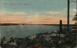 Mississippi River Quincy, IL Postcard Postcard Postcard
