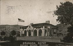 Granada Depot, Ocean Shore Railway El Granada, CA Postcard Postcard Postcard