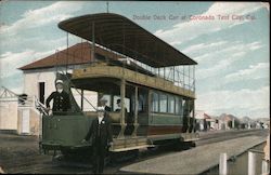 Double Deck Car at Coronado Tent City Postcard