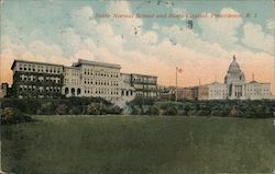 State Normal School and State Capitol Postcard