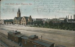 Union Pacific Depot Cheyenne, WY Postcard Postcard Postcard