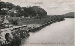 A Glimpse up the Potomac from B & O Bridge Postcard