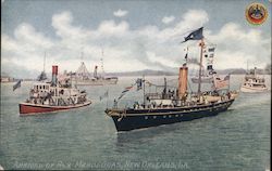 Arival of Rex Mardi Gras Postcard