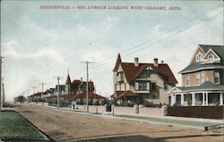 Residential - 4th Avenue Looking West Postcard