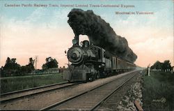 Canadian Pacific Railway Train, Imperial Limited Trans-Continental Express, Montreal to Vancouver Postcard