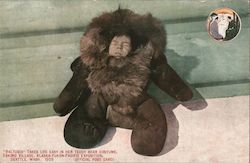 "Raltugia" Takes Life Easy in Her Teddy Bear Costume Seattle, WA Postcard Postcard Postcard