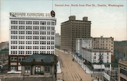 Second Avenue North from Pine Street Seattle, WA Postcard Postcard Postcard