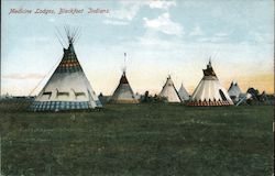 Medicine Lodges, Blackfoot Indians Postcard