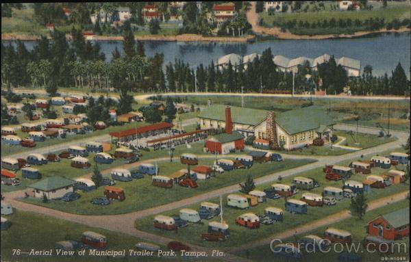 Aerial View of Municipal Trailer park Tampa Florida