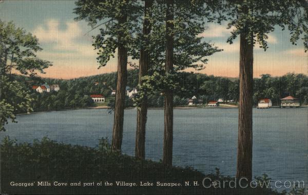 Georges' Mills Cove and Part of the Village Sunapee New Hampshire