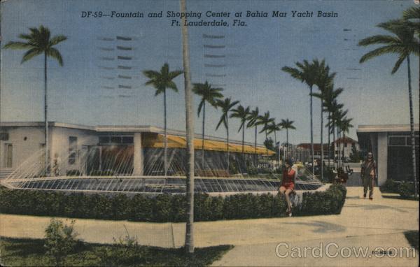 Fountain and Shopping Center at Bahia Mar Yacht Basin Fort Lauderdale Florida
