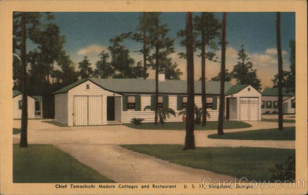 Chief Tomochichi Modern Cottages and Restaurant, U.S. 17 Kingsland Georgia