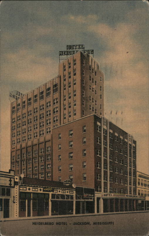 Heidelberg Hotel Jackson, MS Postcard