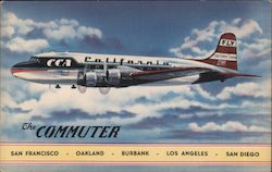 The Commuter CCA California Central Airlines Postcard