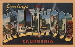 Greetings from Hollywood California Postcard