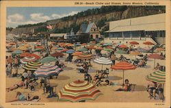 Beach Clubs and Homes Santa Monica, CA Postcard Postcard Postcard