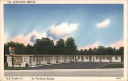 The Anchor Motel South Portland, ME Postcard Postcard Postcard