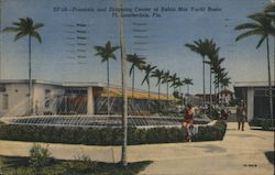 Fountain and Shopping Center at Bahia Mar Yacht Basin Postcard