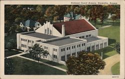 National Guard Armory Hiawatha, KS Postcard Postcard Postcard