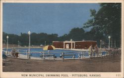 New Municipal Swimming Pool Postcard