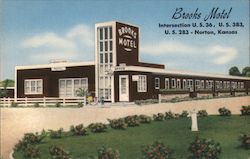 Brooks Motel Norton, KS Postcard Postcard Postcard