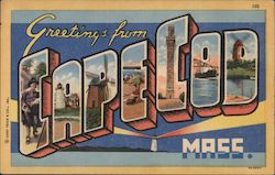 Greetings from Cape Cod, Mass. Massachusetts Postcard Postcard Postcard