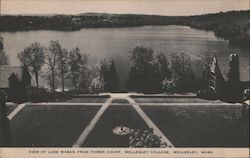 View of Lake Waban from Tower Court, Wellesley College Massachusetts Postcard Postcard Postcard