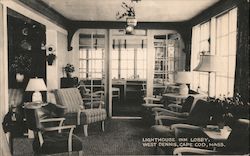 Lighthouse Inn Lobby, Cape Cod West Dennis, MA Postcard Postcard Postcard