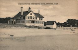 The Lighthouse, West Dennis Beach Massachusetts Postcard Postcard Postcard
