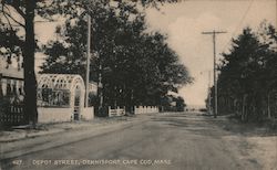 Depot Street, Dennisport, Cape Cod Postcard