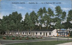 Nahunta Motel, U.S. Highways 301 and 84 Postcard