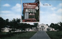 Mimosa Court Motel, Marietta, Ga. Postcard