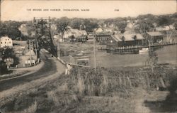 The Bridge and Harbor Thomaston, ME Postcard Postcard Postcard