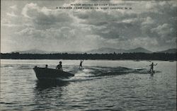 Water Skiing at Camp Cody, A Summer Camp for Boys Postcard